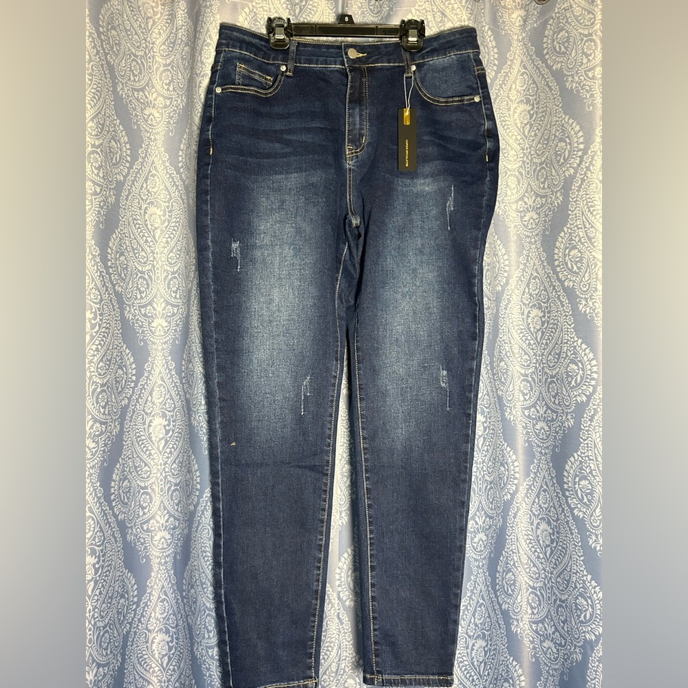 High Rise Gilipur Curvy Stretch Skinny Jeans – Dark Blue – NWT – Size 10